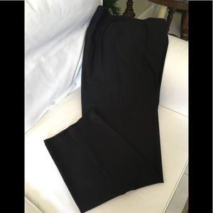 EILEEN FISHER BLACK STRETCH CREPE PANTS